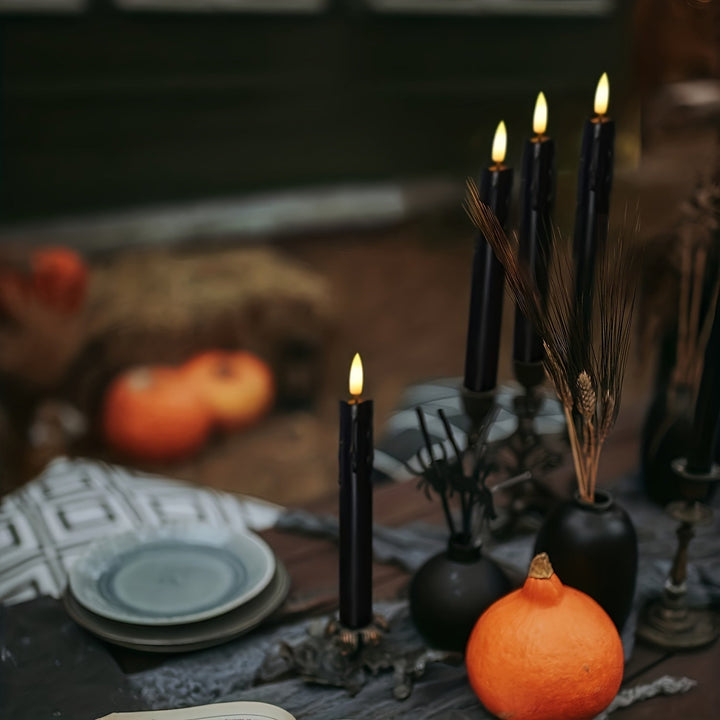 FlickerGlow - Realistiske flammefrie LED-lysestaker med fjernkontroll Skanto