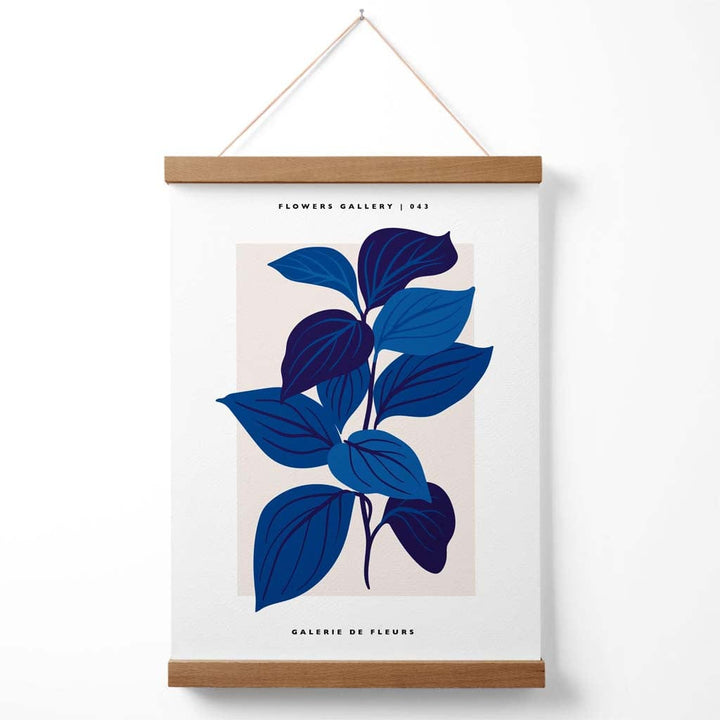 Utstillingsplakat for blomstermarkedet «Blue Botanicals» med oppheng