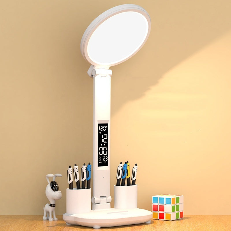 LED klok bordlampe med USB. | Skanto