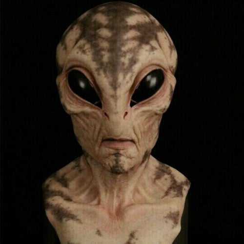 Realistisk Alien-maske – Lateks- og silikon-Halloween-maske for cosplay og fester | Skanto