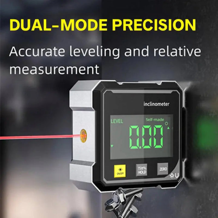 Precision Vinkelmåler AnglePro – Magnetisk Digital Laser Nivå | Skanto