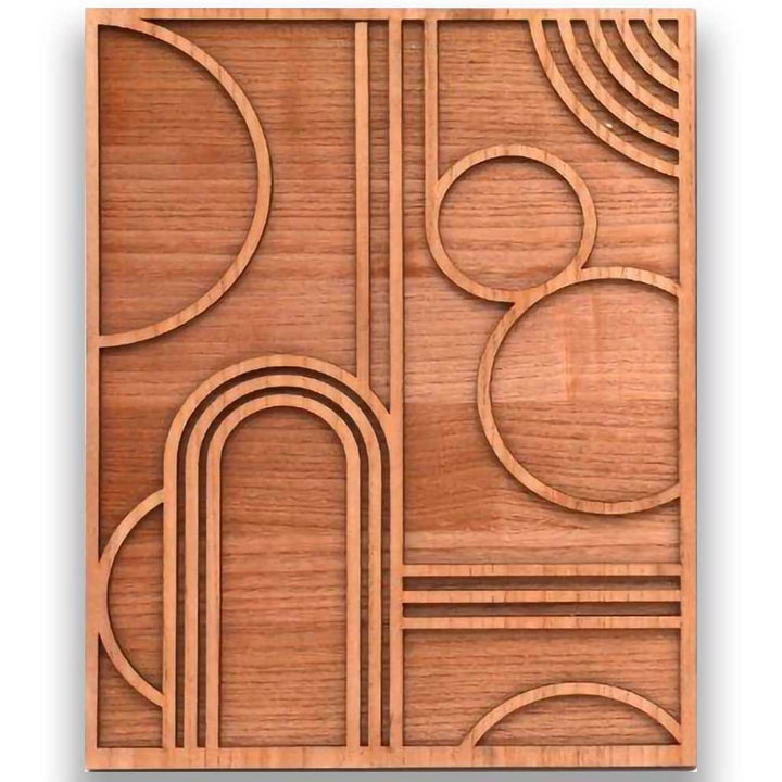 Abstrakt geometrisk treveggkunst, 40 x 50 cm