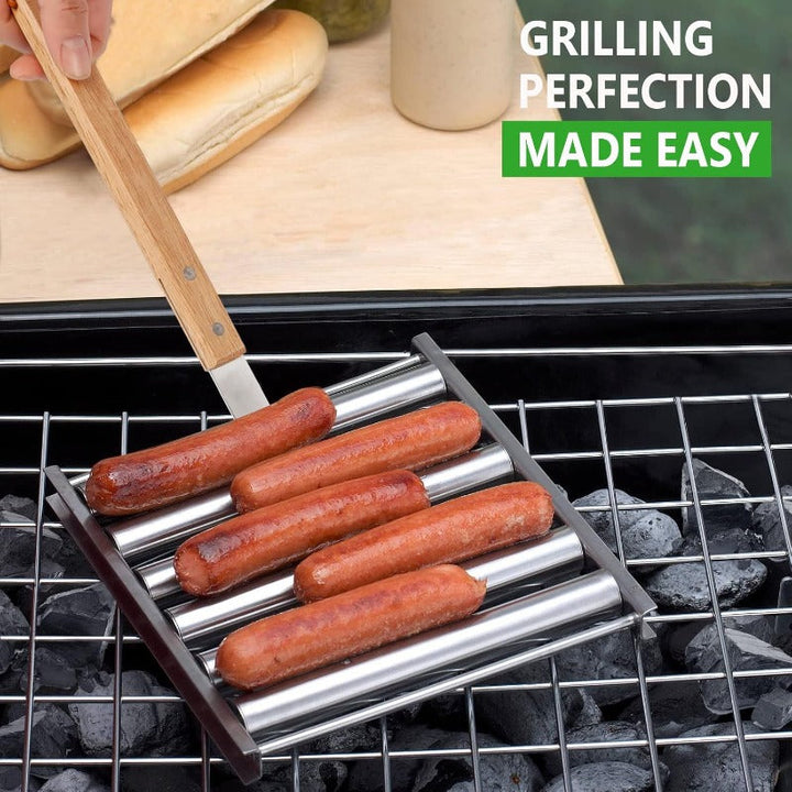 Roterende Pølsegrillstativ med Detachable Trehåndtak Skanto