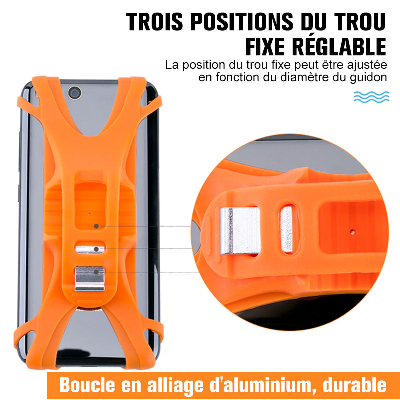 Universell silikone telefonholder for cyklen, skridsikker, justerbar | Skanto