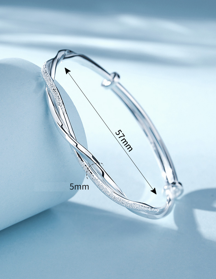 Elegant Vridde Sølv Armbånd Skanto