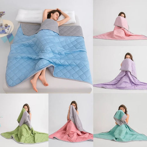 SilkCool | Kjølende Teppel – Umiddelbar Kjølende Komfort – Silkeholdig Hypoallergenisk Fiber – Forhindrer Overoppheting – Lindring for Nattesvette Følsom Hud Skanto
