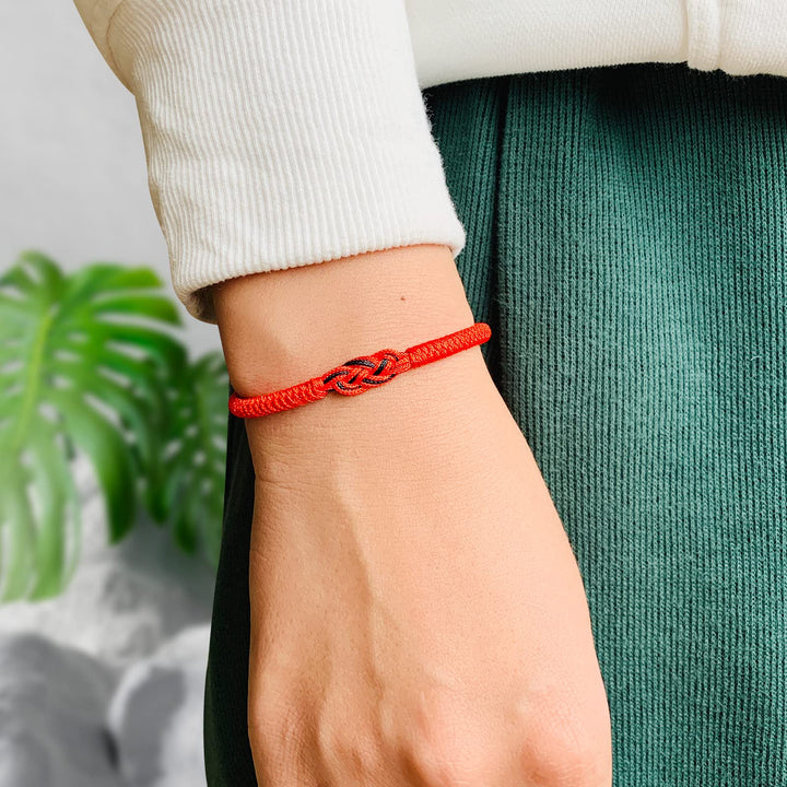 Skanto | Minimal Rød Tråd Av Skjebnen Pararmbånd