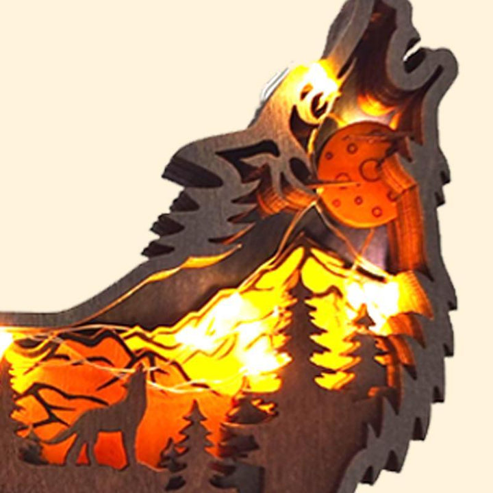 3D Hultt Tre Dyre Ornament | Skanto