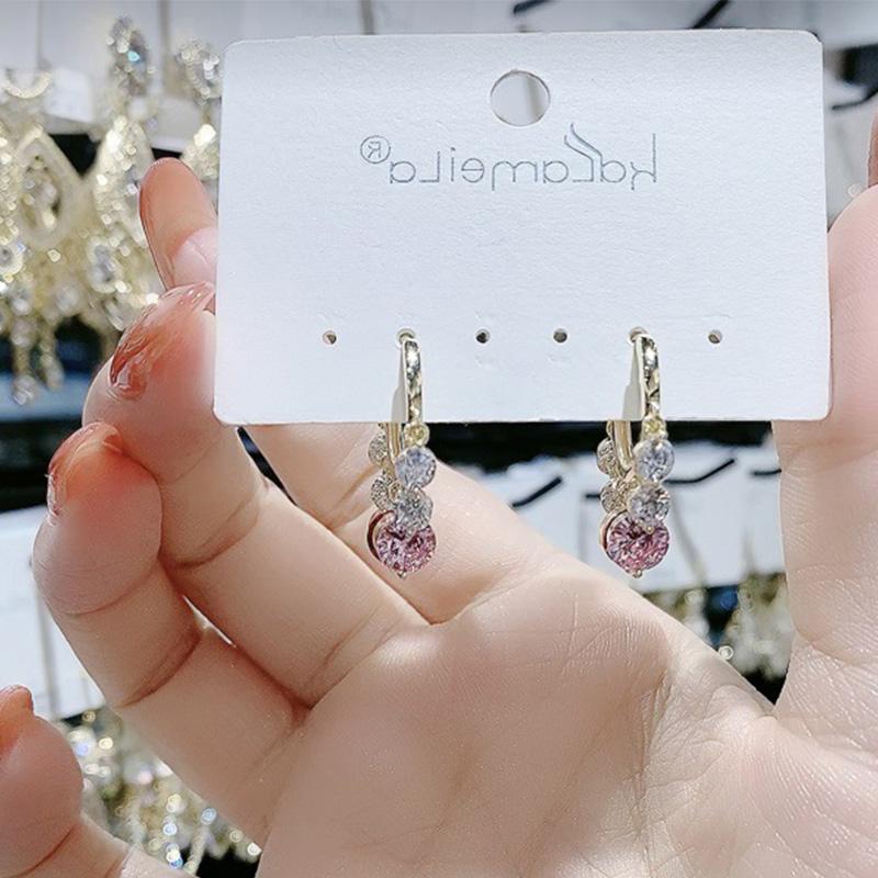 Skanto | Gull Glitter Fargerike Zirkon Øredobber