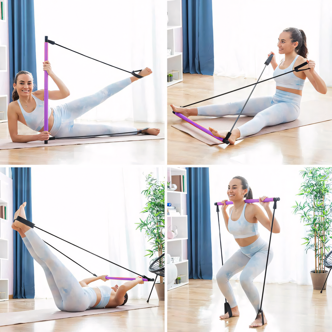 Skanto | Kroppsfasong FlexiBar – Pilates motstandsstang for hjemmetrening