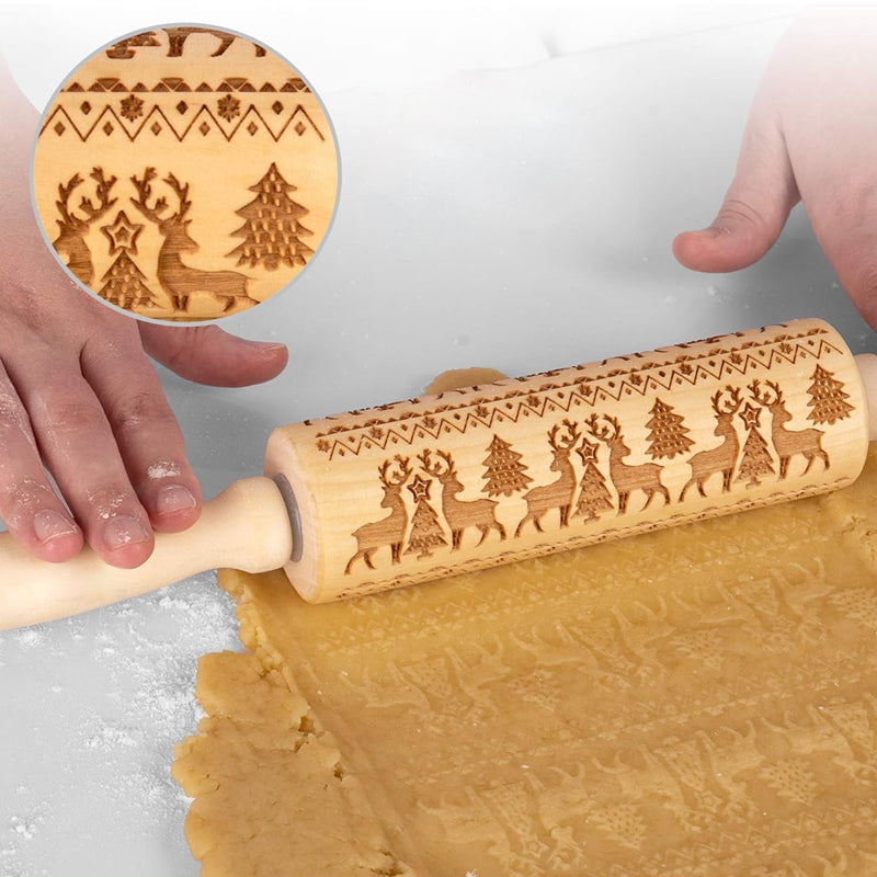 Jule Tre Embosser Kjevler for Høytidsbaking | Skanto