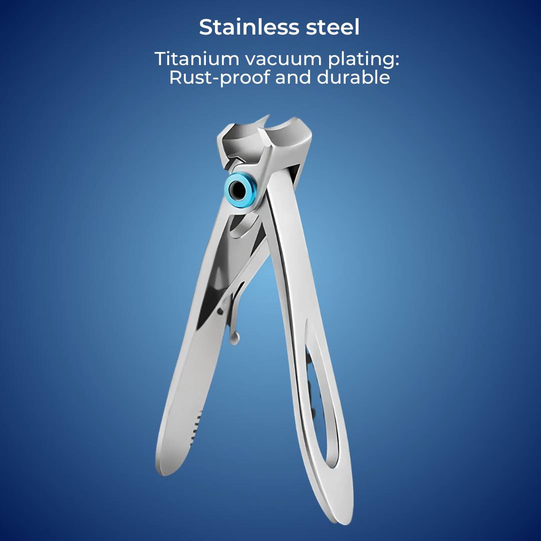PrecisionTrim Rustfritt Stål Bred Kjevehåndklipper | for Tykke Negler - Skarpe Blader - Ergonomisk Design for Enkel Negleklipping Skanto