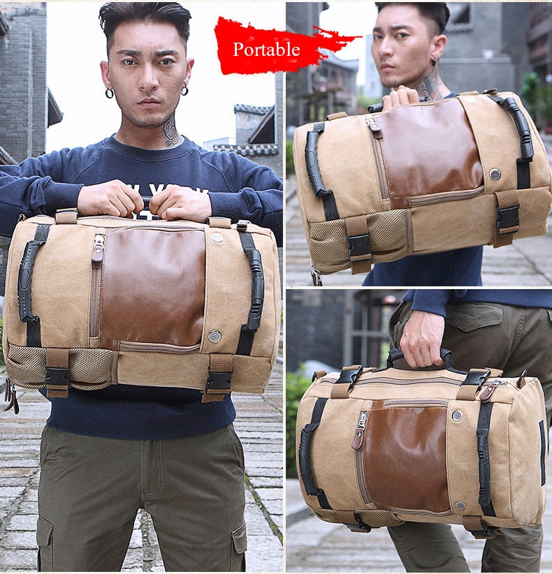 Skanto | Menn Canvas Multifunksjonell Reisesekk