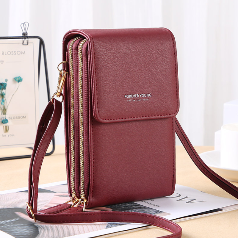 Skanto | Stor Kapasitet Elegant Crossbody Touch Screen Telefonveske