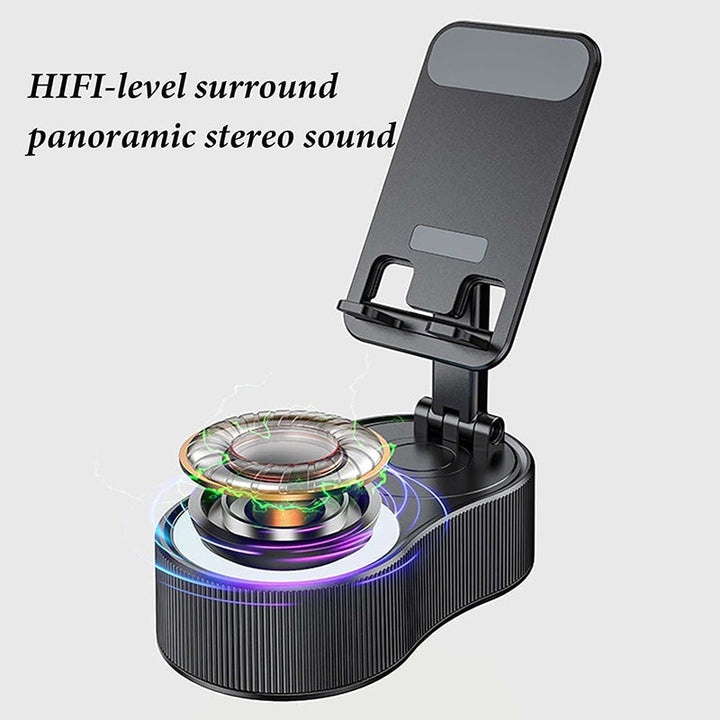 Skanto | 360° Justerbar Telefonsupport med Innebygd Bluetooth Høyttaler