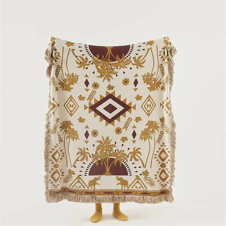Skanto | Azura Boho Geometrisk Strikket Teppe