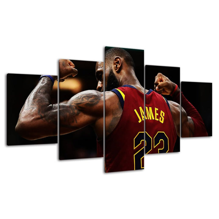 22 James - 5 Piece Canvas Veggkunst Maleri | Skanto