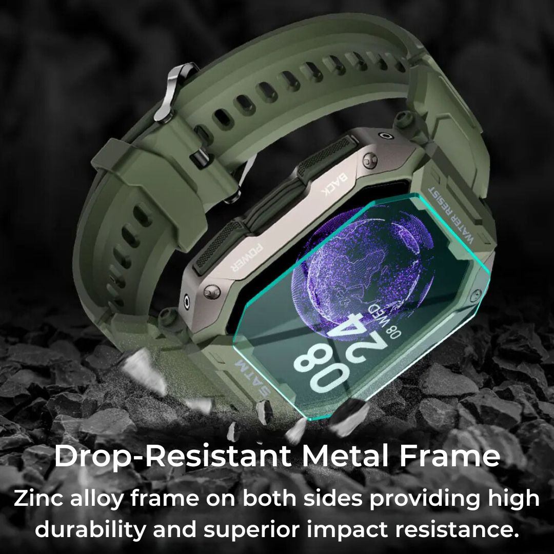 TactiX ARMY Series Smartwatch med militærdesign | Holdbar GPS - Fitness Tracker - for utendørs eventyr - militært personell og taktisk bruk Skanto