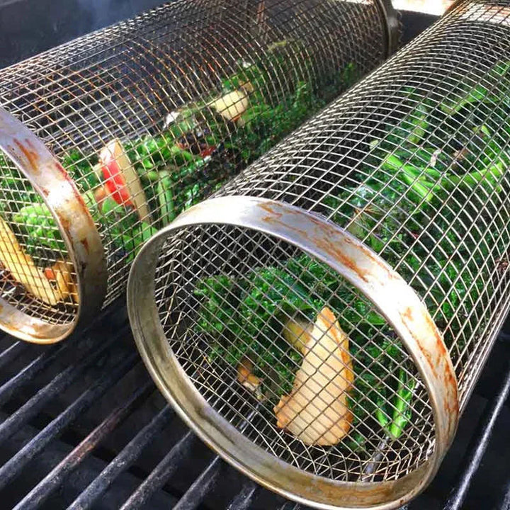 Skanto | Rullende rustfritt stål grillkurv BBQ