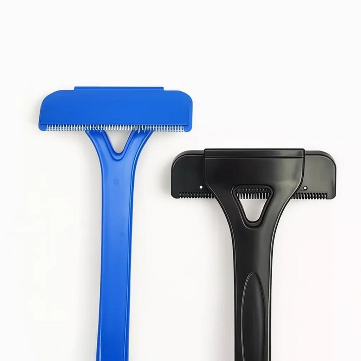 Ekstra-lang håndtak rekkevidde – Skarpe rustfrie blader – Jevn smertefri barbering – Uanstrengt DIY grooming for menn Skanto