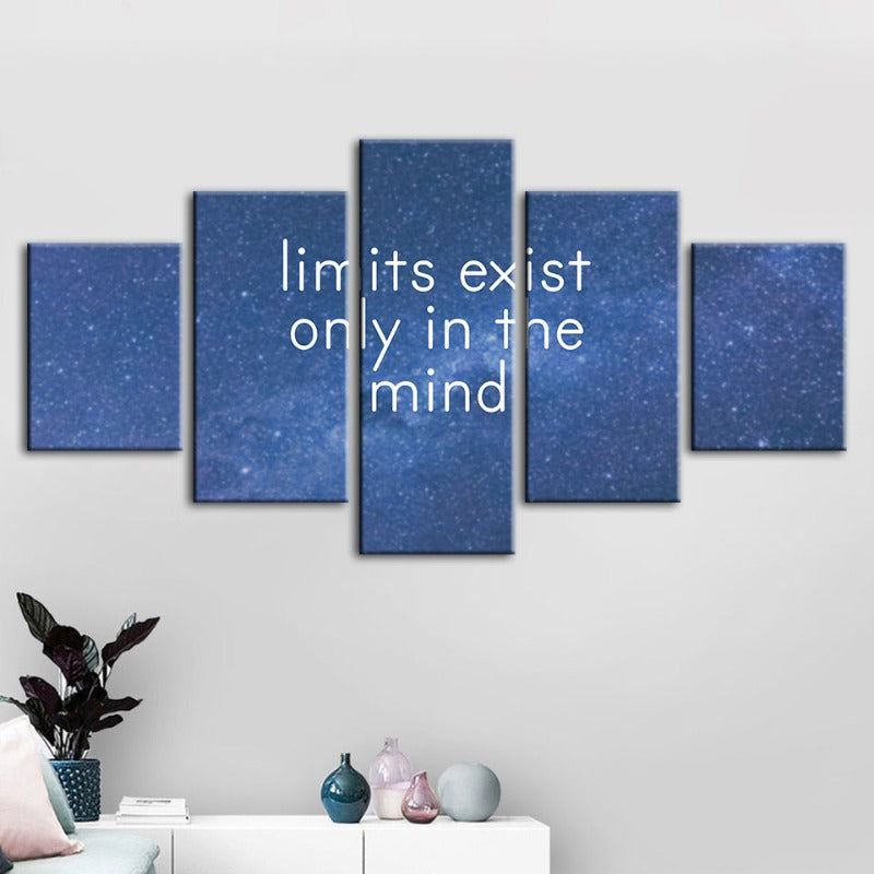 5-Piece Galaxy Motivation Canvas Wall Art Painting | Skanto