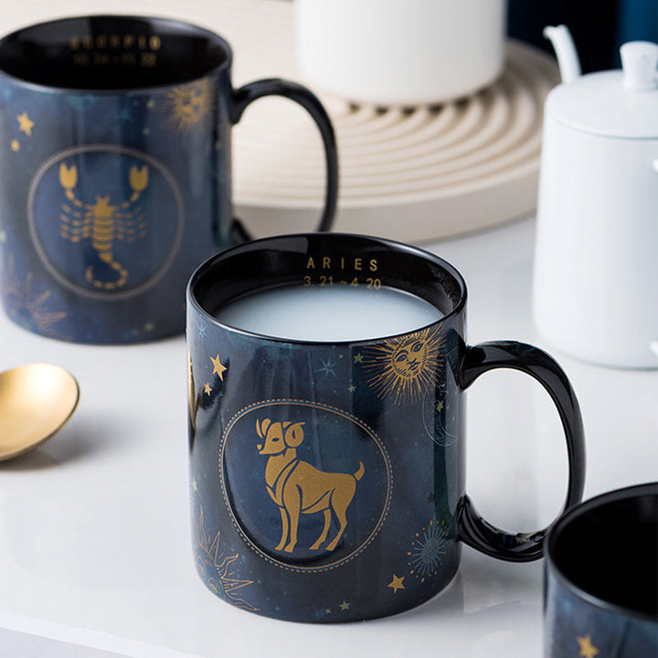 12 Konstellasjoner Kopp Kobalt Blå Keramikk Kaffeekopp | Skanto