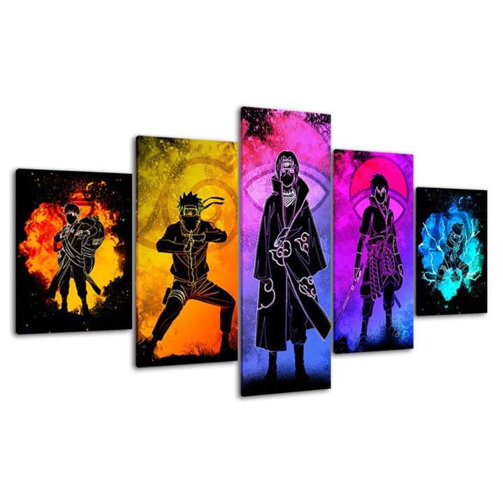 5 Pcs Naruto Anime - Canvas Wall Art Painting | Skanto