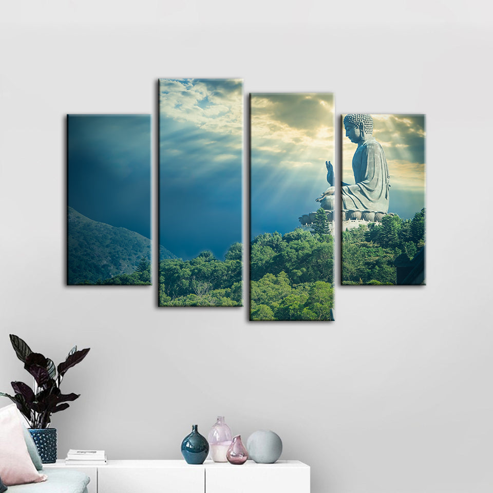 Secret Sky 4-delt lerretsbilde
