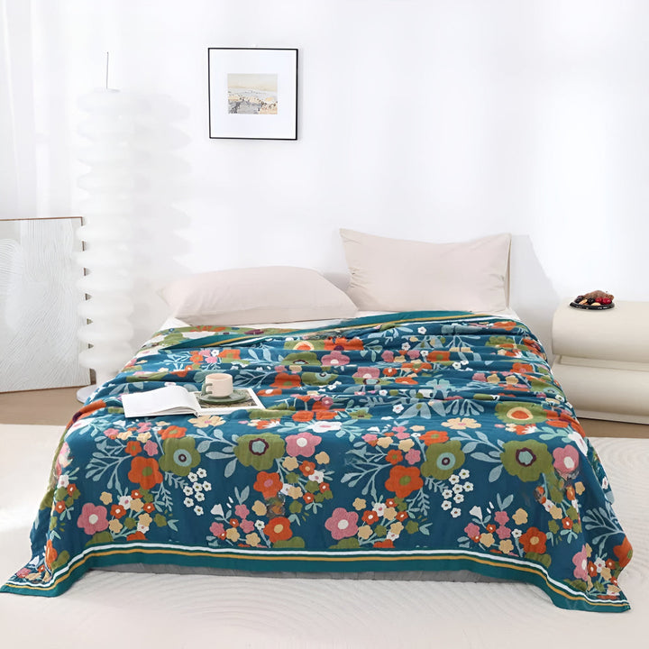 Skanto | Wildflower Botanisk Bliss Bomullspledd