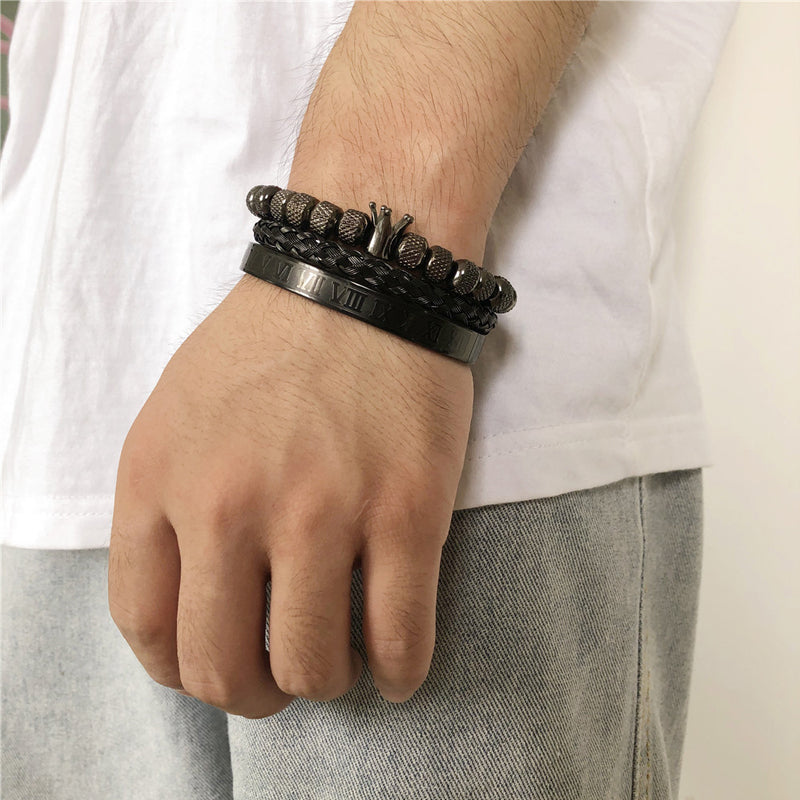 Skanto | Krone Flettet Bokstav Armbånd