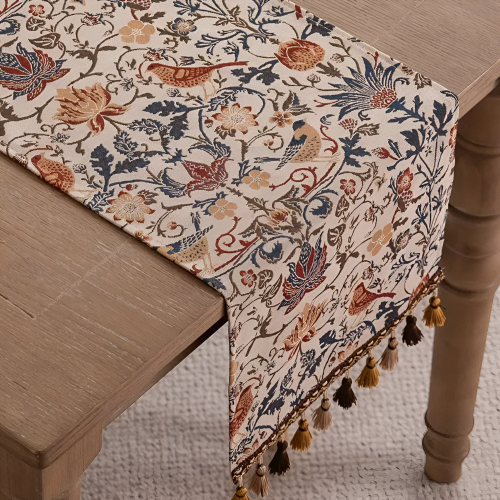 Skanto | Vintage Floral & Bird Jacquard Bordduk