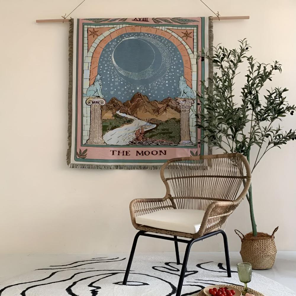 Skanto | Moon Tarot Tapestry Blanket