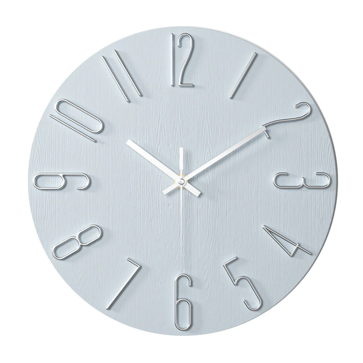 Skanto | Moderne Svart Veggklokke | 30 cm Stille Minimalistisk Design