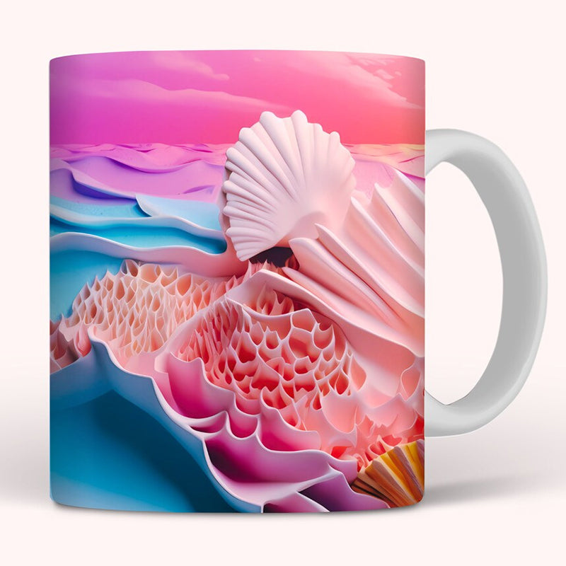 3D Ocean Beach Break Through Theme Kaffeekopp | Skanto