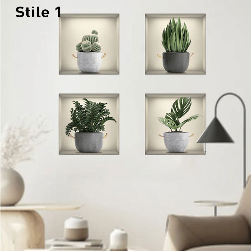 Skanto | Selvklebende 3D Plante Veggklistremerker