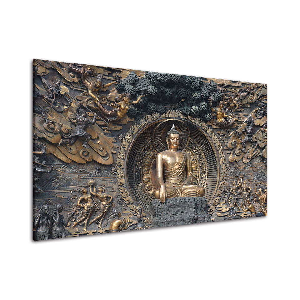 Mahavira Friedlich - Lerret Veggkunst Maleri