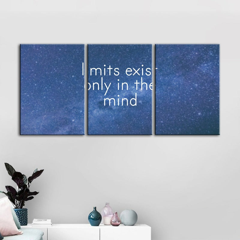 Galaxy Motivation-Canvas Veggkunst Maleri 3 Deler