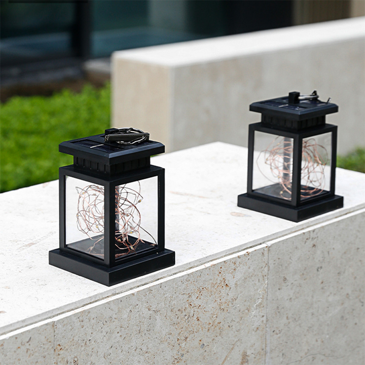 Skanto | Solar LED-lanterne med eventyrlys – Dekorativ hage lampe for utendørs og terrassen