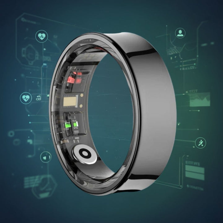 Skanto | Smart Ring Søvn- og Velvære Tracker - Vanntett Fitness Tracker Ring for Aktive Livsstiler - Helseovervåkingsenhet