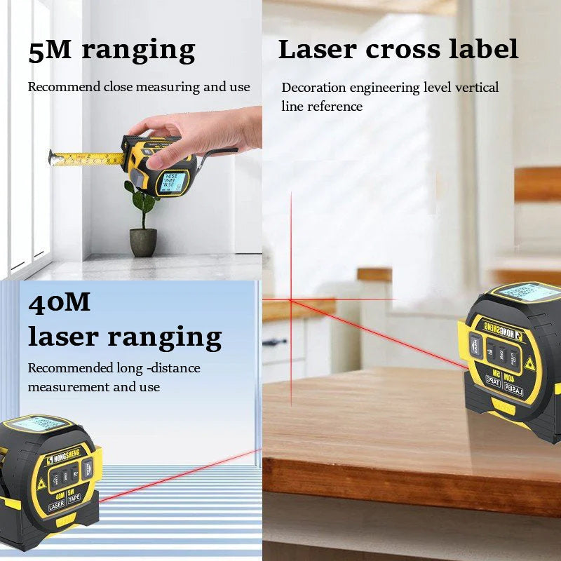 3-i-1 infrarød laser tape måling | Skanto