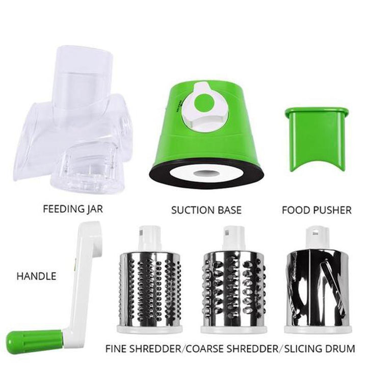3 i 1 Roterende Oste-Rivett Grøntsak Slicer | Skanto