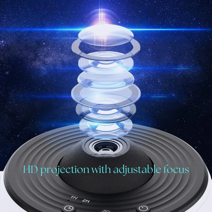 Planetarium-Galaxy-Projektor - 360° Rotasjon for komplett rombelysning Skanto