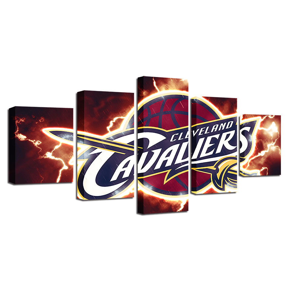 Cleveland Cavaliers 5 deler - lerret veggkunst maleri | Skanto