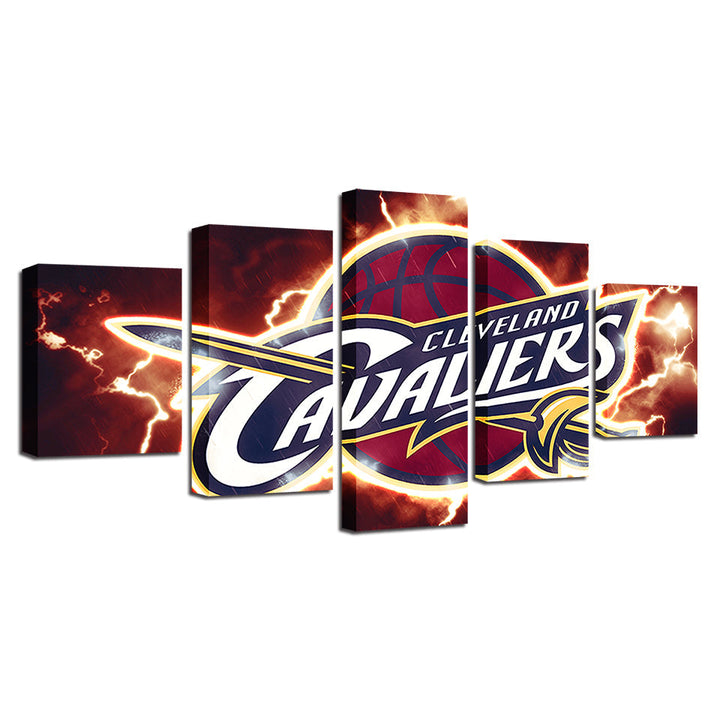 Cleveland Cavaliers 5 deler - lerret veggkunst maleri | Skanto