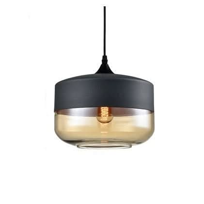 Håndgeblasene Pendelleuchte fra Glas og Holz, Verstellbar