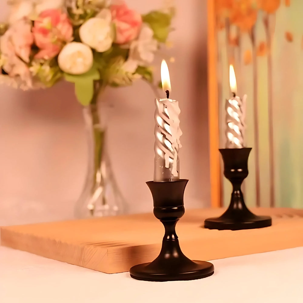 Skanto | Glitrende Vintage Lysestake | 2pk Sett