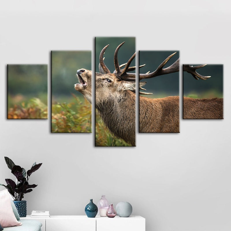 5 Pcs Blocking Moose - Canvas Wall Art Painting | Skanto