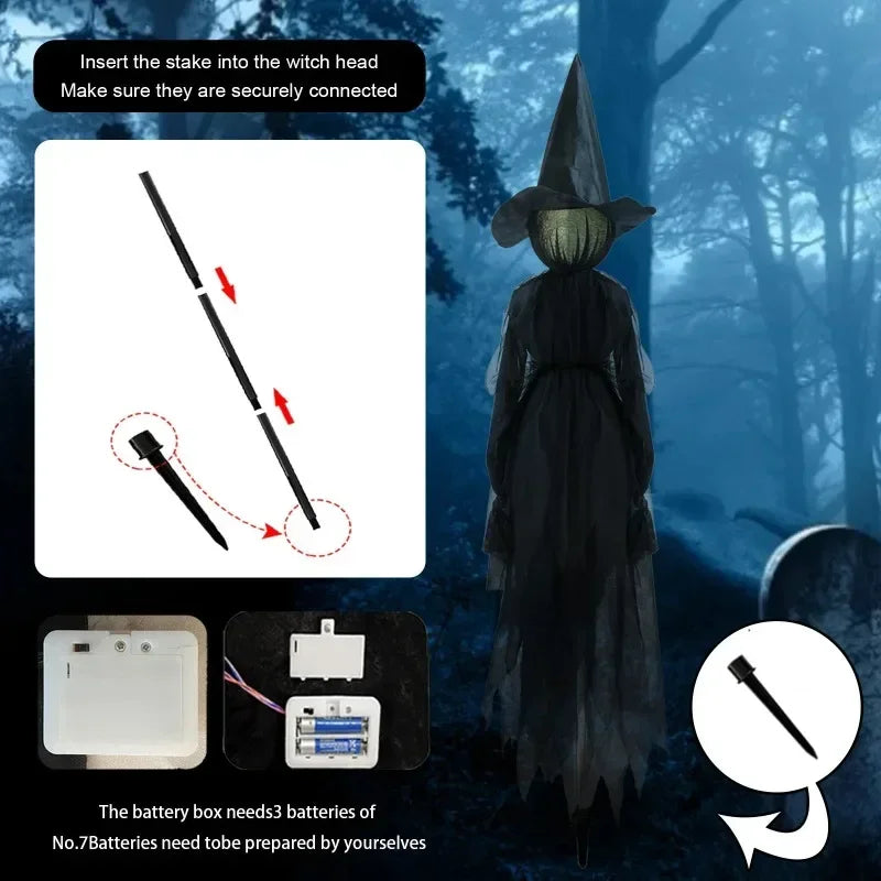 Leuchtende Hand holder Halloween-Hexen-Dekoration