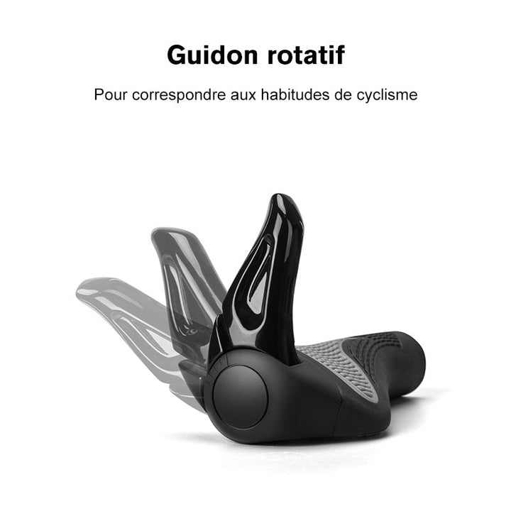 Ergonomiske sykkelgrep med støtdemping og horn (1 par) | Skanto