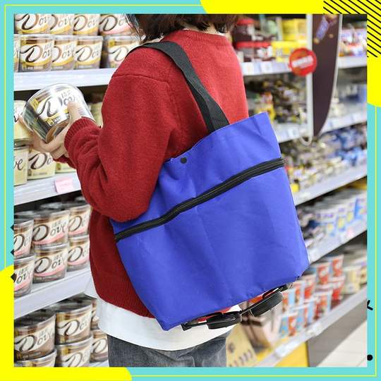 Skanto | 2 I 1 Sammenleggbar Handlekurv Tote Bag